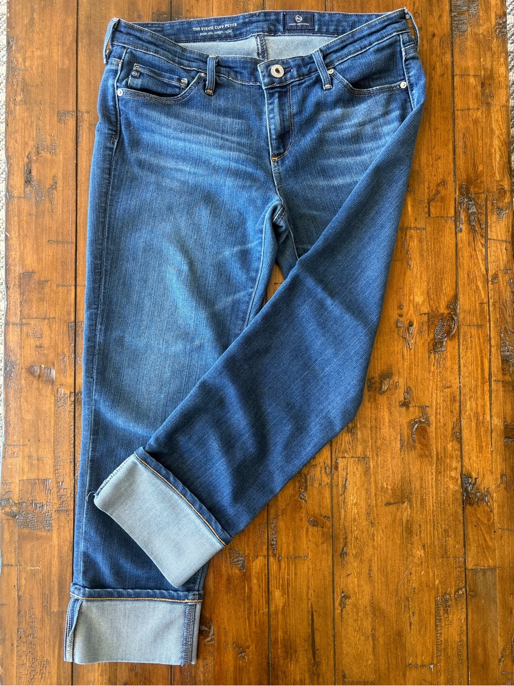 Ag Adriano Goldschmied Indigo Cropped Jeans
